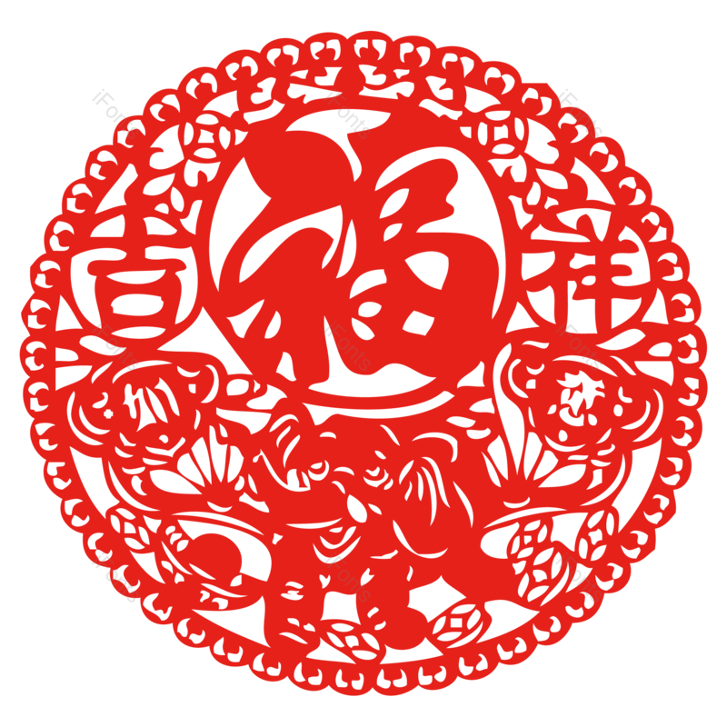 中国风图片,花纹元素,图案PNG,窗花免抠素材